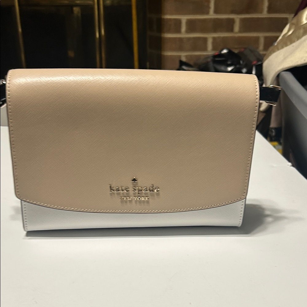 kate spade Two-Tone Cream and White Crossbody Bag